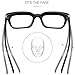 EYLRIM Classic Thick Square Frame Clear Lens Glasses for Women Men Non Prescription Eyeglasses(A1 Bright Black)