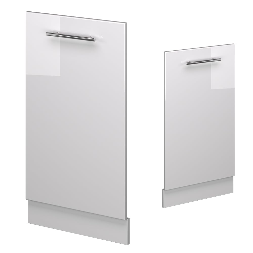 Vicco Panel przedni zmywarki "Fame-Line", Biały wysoki połysk, 45 cm | bez blatu roboczego, à combiner avec d'autres modules de la série Fame-Line