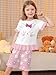 LQSZ Girls Pajamas Set Bow Tie Princess Paj Summer Girls Birthday Gifts Ruffled Short Sleeves PJ for 5T Size 6
