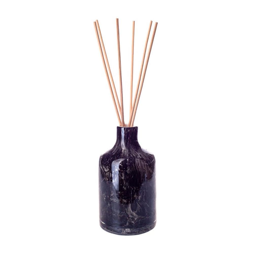 Amelia Art Glass Reed Diffuser Apothecary in Black Marble