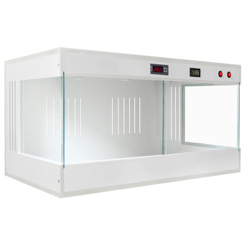 Terrario per rettili, Acquario for terrario in vetro bianco rettile 60-100x40x40 cm(60x40x40cm)