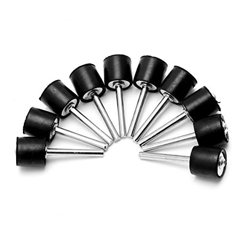 Qiyuduola 10Pcs Drum Rubber Mandrels 1/8 Inch Shank cover