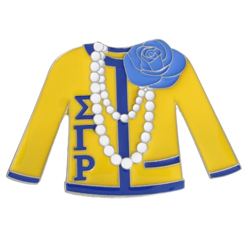 Broche de sororité pour pull jaune bleu Fashion Junky accessoire tendance