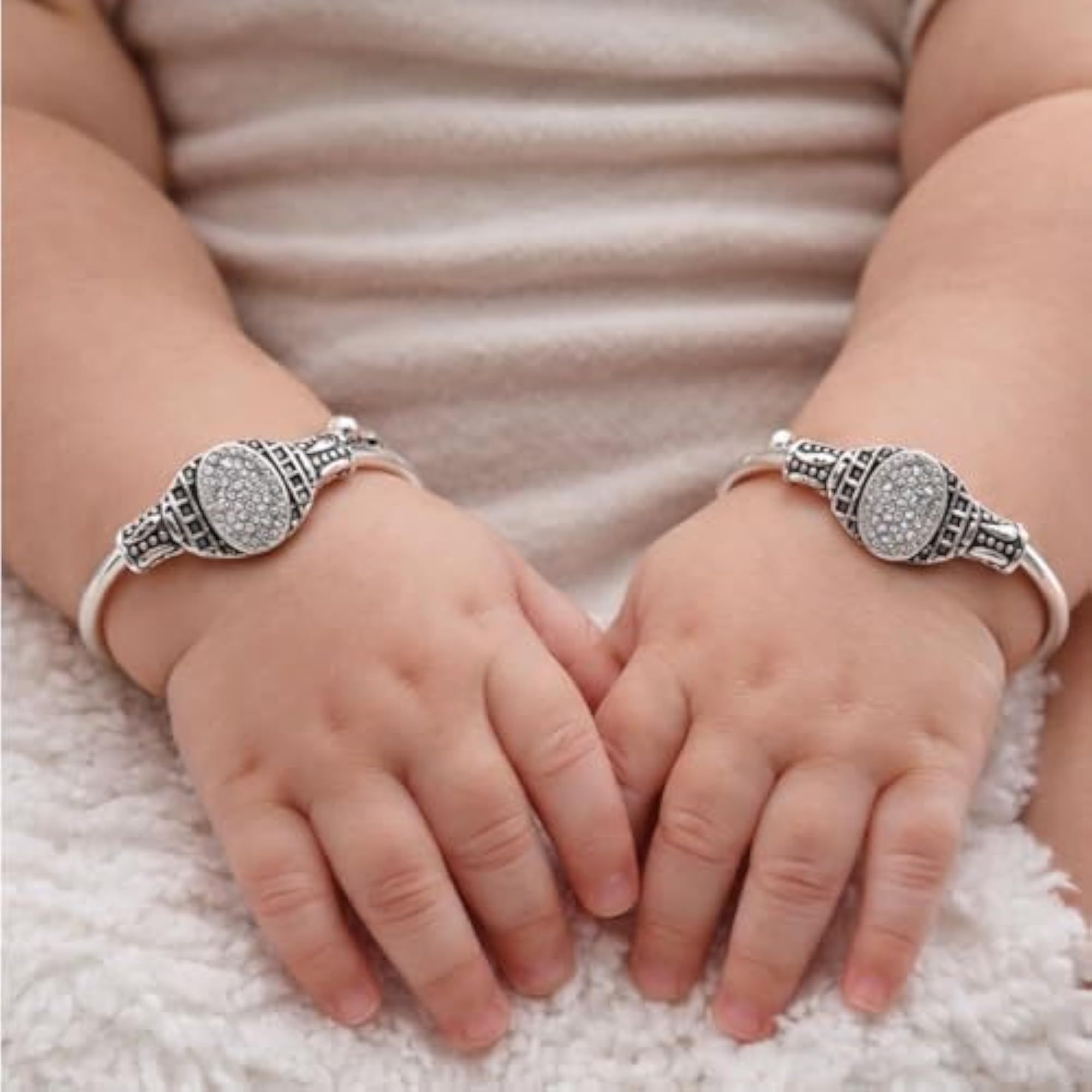 925 Silver Baby Kada Bracelet for Babies (1-2 Years)