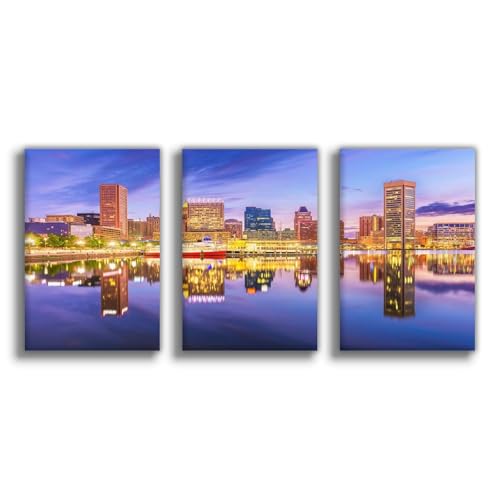 Poster Baltimore cadeau original de 50 x 75 cm pour passionné de voyage