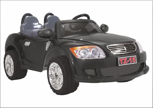 Image of Toyzone Cera Electric Car - Black | Rechargeable Car 12 V | Powered by 12 ah Battery | Music Player with Bluetoooth & USB | 6 Month Warranty on Battery | Make in India | for Kids 2+ Years