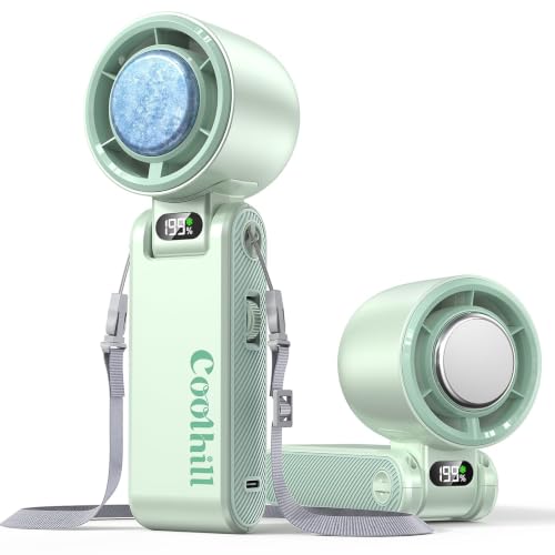 Image of Pro Handheld Portable Fan with Turbo Cooling 199-Speed 5500mAh