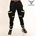 SCREENSHOT-P11266 Mens Urban Hip Hop Premium Streetwear Fleece Bottoms - Street Tactical Functional Cargo Pockets Utility Fashion Sweatpants-Black-Medium