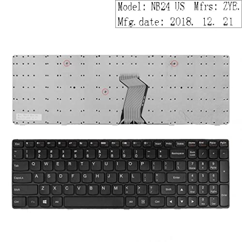 Clavier noir de remplacement rétroéclairé rouge portable pour pc portable - 5