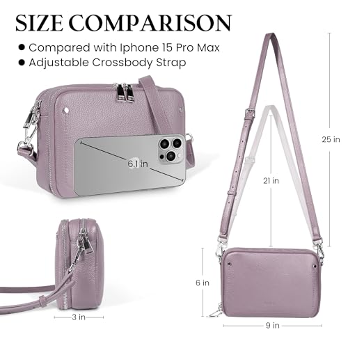 Image of befen Genuine Leather Crossbody Bags for Women, RFID Leather Purses