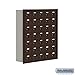 Cell Phone Storage Locker - 7 Door High Unit (8 Inch Deep Compartments) - 35 A Doors - Bronze - Recessed Mounted - Resettable Combination Locks