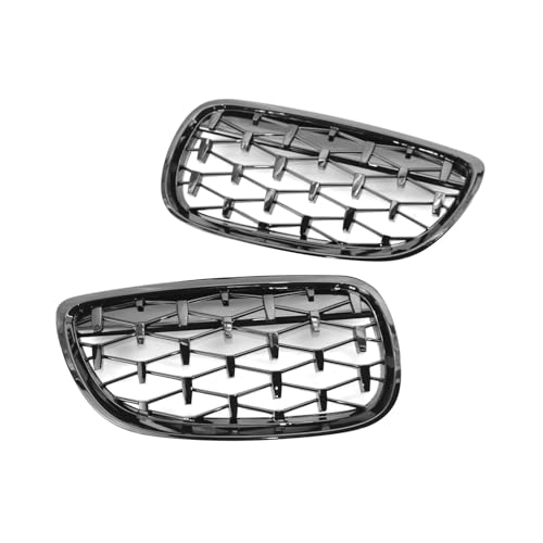 Calandre voiture noir brillant pour E92 E93 : pack de 2 grilles de pare-choc avant sport