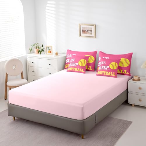 Image of Feelyou Softball Bedding Set King Size 7 Piece for Girls Boys Kids