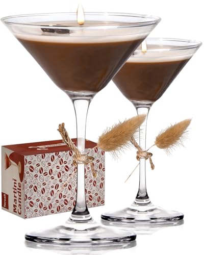 Taruzil 2 Pack Coffee Martini Candles Gifts for Women...