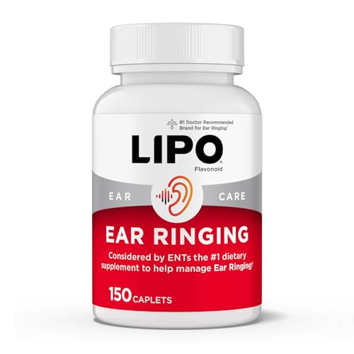 Lipo-Flavonoid Ear Ringing - Doctor-Recommended for Ringing Ears - Clinically Proven Lemon Bioflavonoid Complex with Vitamins C, B1, B2, B6, B12, & Calcium - 150 Caplets