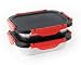 Produktbild Rommelsbacher Edelstahl Schalen Set HB 2-2 Edelstahl Schalen, Trennsteg, Transportdeckel, 925 ml, passend für HB 100, Edelstahl, schwarz, rot