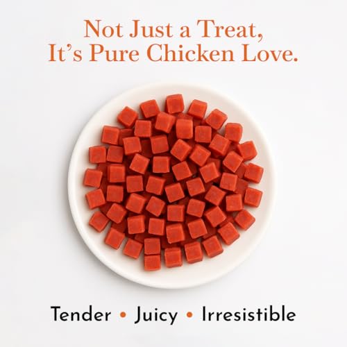Image of PETS EMPIRE O'Dog Chicken Soft Cubes, Healthy Dog Treats, Chewy Dogs Bites for Training and Feeding, Made with Real Chicken, Non-Vegetarian Pup Snacks for Dogs, Puppies - 100g