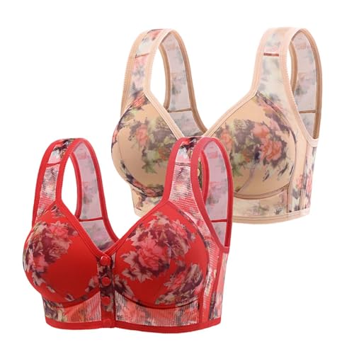 Sujetador sin aros para mujer, push up, clásico, suave, fuerte, sujetador, elegante, bordes ondulados, seductor, refrescante, moldeador, sujetador, ligero para el día a día, caqui, XL