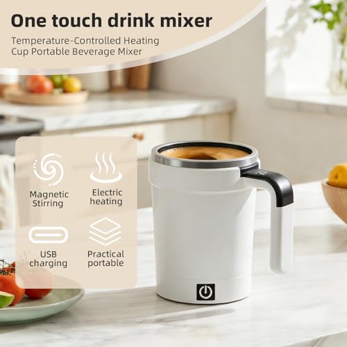 Taza electromagnética auto mezclable NKU 380 ml blanca miniatura 2