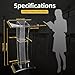 SNKOURIN Acrylic Clear Podium Stand, Professional Presentation Lectern with Storage Shelf, Slanted Curved Podium for Speeches, Opening Ceremonies, Celebrations and Other Occasions