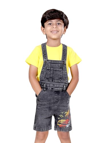 Image of KiddoPanti Boys Denim Dungaree Shorts