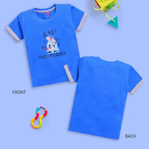 Image of LuvLap Baby Boys Regular Fit 100% Cotton Half Sleeve Boys T-Shirt Pack of 5