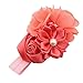 Produktbild Perle Blume Stirnbänder, TTWOMEN Mädchen Haarschmuck Headwrap Twist Knoten Haarband Kopf Wickelt Turban Haar Zubehör (Wassermelonenrot)