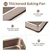 Barlket Rectangle Cake Pan, 9x11 Baking Pan, Deep Bread Pan Nonstick, Toaster Oven Tray Bakeware for Brownies, Heavy Duty, 11x9x2 Inch, Pack of 2, Gold, Easy Release