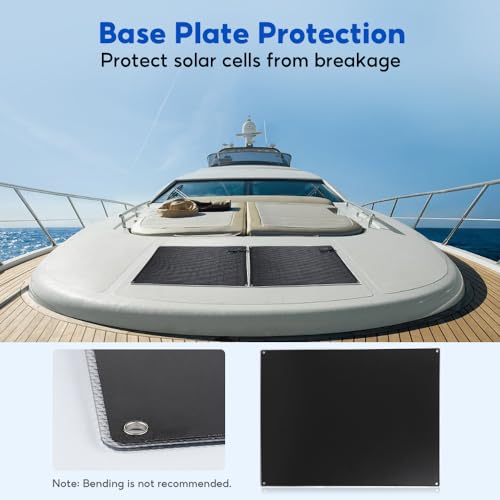 OXSUN Flexible Solar Panel 35W 18V，High Efficiency Monocrystalline Semi -Flexible Solar Panel ETFE with MC-4 Connector for Tent, RV, Car Hood, Boat,Balcony - Thumbnail 6