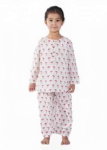 Image of Cotton Night Suit for Boys & Girls | Kids Pajama Set | Baby Girls Top-Pant Set | Kids Dress