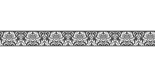 A.S. Création Frise murale autocollant Stick Ups 2 noir blanc 5,00 m x 0,05 m 303893