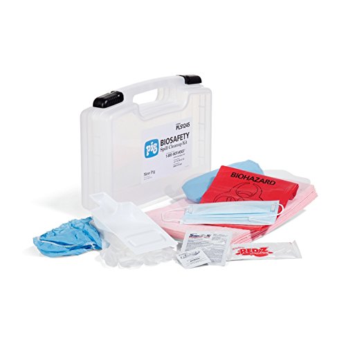 Blood Born Pathogen Kit by New Pig | OSHA BBP Standard | Blood, Urine, Vomit Clean Up | Emergency Response Spill Clean Up | Includes PPE | 26 Piece Set