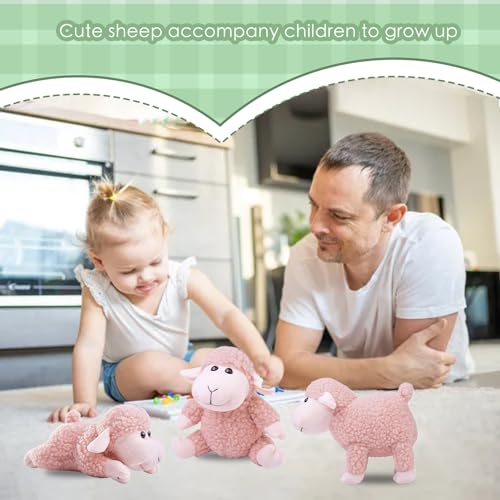 lilizzhoumax Simulation Lamb Plush Toy 13cm/5”, sit Realistic Stuffed Animal Wild Cute Sheep Plush Toy - Image 4