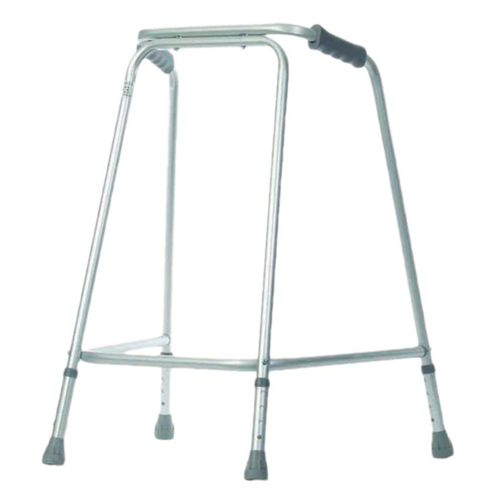Lekka aluminiowa rama do chodzenia – 860-960 mm regulowana wysokość – duża – antypoślizgowe gumowe tulejki – pomoc w rehabilitacji – ergonomiczne uchwyty – 180 kg (28 kamieni) limit wagowy