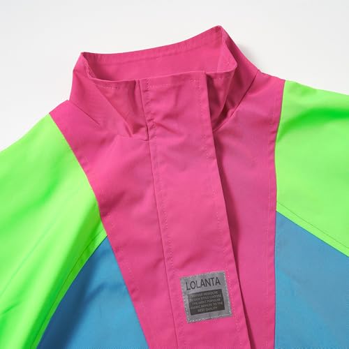 Image of LOLANTA Boys' Girls' Color Block Jacket Track Pants Sets Hip Hop Dance Patchwork Clothes Unisex Streetwear