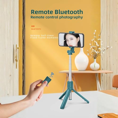 Image of Bluetooth Selfie Stick with Wireless Remote & Tripod Stand | 3-in-1 Extendable Selfie Stick Tripod for iPhone, Samsung, OnePlus, Vivo, Oppo & All Smartphones