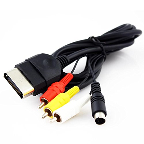 OSTENT AV Audio Video A/V + S Video Cable Cord Compatible for Microsoft Xbox Console