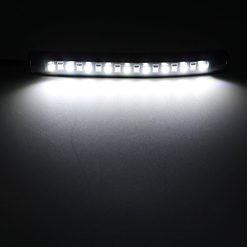 Fxc 2X Universal Flexible Led Turn Signal Tail Brake License Plate Light Integrated For Motorcycle Bike Atv Car Rv Suv, Brake/Running Tail Light(2Pack) (Amber White) #TOP3