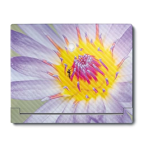 Image of MightySkins Carbon Fiber Skin Compatible with Alienware X16 R1 (2023) Full Wrap Kit - Lotus Flower | Protective, Durable Textured Carbon Fiber Finish | Easy to Apply & Change Styles | Made in The USA