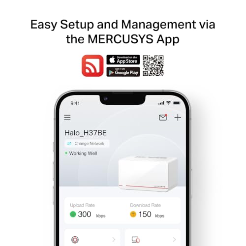 Image of Mercusys TP-Link Halo H37BE Mesh Wi-Fi 7 BE6500Mbps Dual-Band, 2 WAN /LAN Ports of 2.5G, 1 Gigabit WAN /LAN Port, Covered up to 650 m, 4K-QAM, MLO, Multi-RUs, OFDMA, APP Control, WPA3-SAE, 3pcs