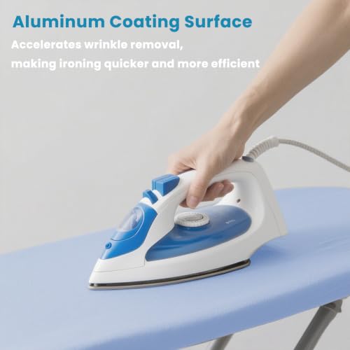 Image of Ironing Board Covers with Padding Standard Size, RAINHOL Blue 15 inchx54 inch | Extra Thick Aluminum Coated Iron Table Cover, Stain & Scorch Resistant Surface, Elastic Edge