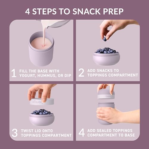 Image of Bentgo Snack Cup, Leak-Proof Snack Container with Toppings Compartment