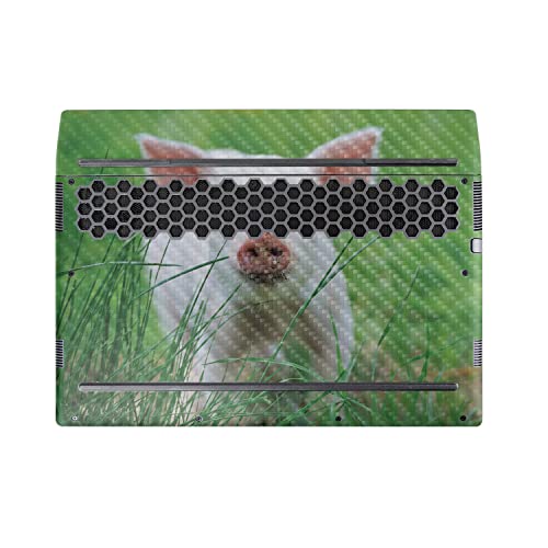 Image of MightySkins Carbon Fiber Skin Compatible with Alienware M17 R5 (2022) Full Wrap Kit - Piglet | Protective, Durable Textured Carbon Fiber Finish | Easy to Apply & Change Styles | Made in The USA