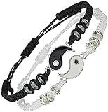 pulseras yin yang parejas significado 【Tamaño adecuado】Las pulseras de cordón ajustables miden aprox. 16-23cm. La longitud de esta pulsera de la amistad es de 6.2-9 pulgadas, diseño ajustable y la cuerda impermeable suave permiten a los usuarios tener una cómoda experiencia de uso.