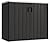 KINYING Outdoor Horizontal Storage Sheds,37 Cu.ft Outdoor Storage Cabinet Waterproof Resin Tool Storage Box for Lawn Mower,Garden Tools and Patio Furniture, Lockable (Black)