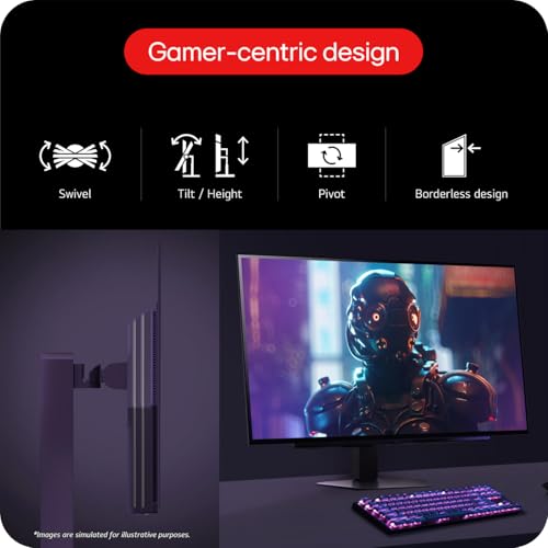 LG UltraGear OLED GX7 Gaming Monitor 27GX704A-B – QHD 1440p, Glare panel WOLED, 27 inch, 240Hz, 0.03ms, 275-1500nits, AMD FreeSync Premium Pro, ClearMR 13000, HDR 500, DP1.4, HDMI 2.1, Black - Image 3