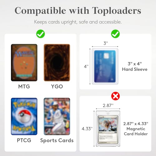 Image of Lifewit Trading Card Storage Box with Handle, Fit for Toploader, 3 Pcs | Stackable Reinforced Latch Case with 8 Adjustable Dividers, Writable Labels, Organizer for MTG TCG Sports Baseball Bulk Cards