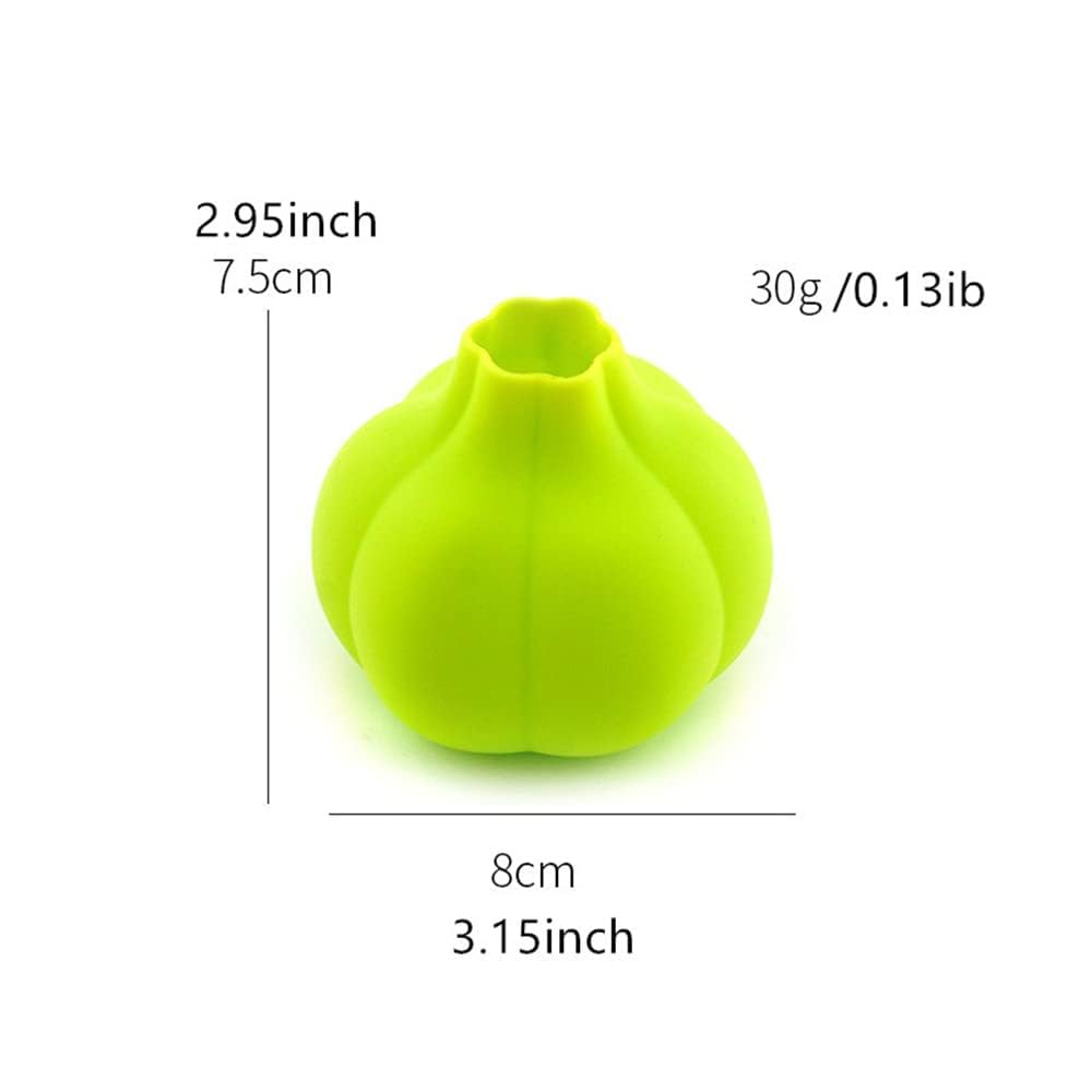 Pelador de ajo de silicona, removedor de piel de ajo, fácil y rápido de pelar, 2 piezas de dientes de ajo automático removedor de piel de ajo, rodillo de ajo, herramientas de cocina divertidas 3