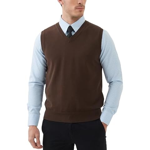 Kallspin Men's Cotton Sweater Vest Cover