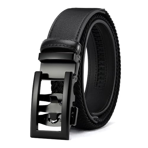 Men's Dress Belt for Work Business and Casual Every Day Leather with Adjustable Buckle